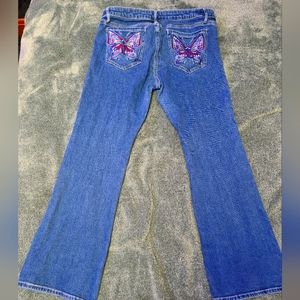 Butterfly Low-Rise Flare Jeans